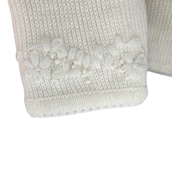 Crystal-Kobe Petites Cream Embroidered Cardigan | Size M [0218] - Picture 7 of 9